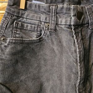 American Eagle Outfitters High Rise Gray Corduroy Jeans